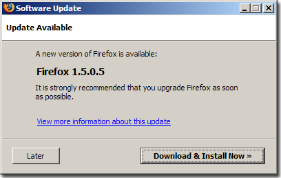 FireFox Critical update